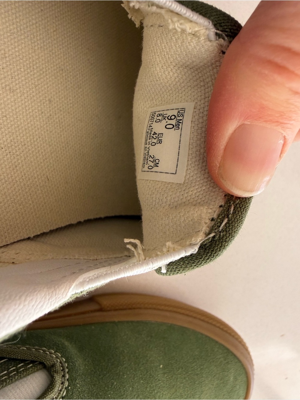 Green suede vans with rubber sole - Picture 4 of 5